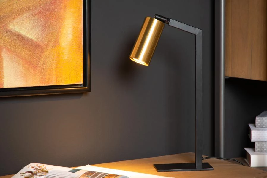 Lucide SYBIL - Schreibtischlampe - 1xGU10 - Schwarz - Atmosphäre 1